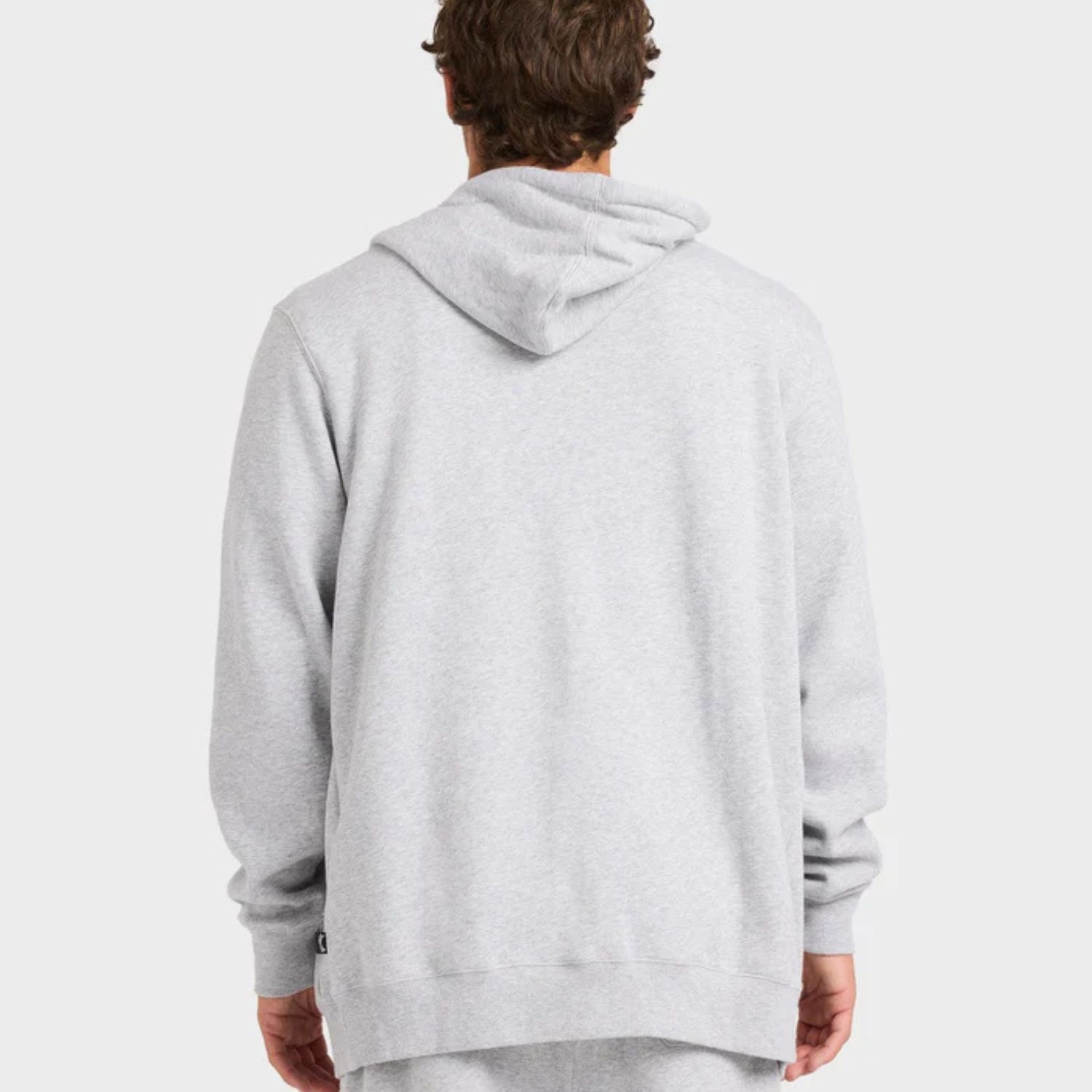 BILLABONG MENS PREMIUM WAVE WASH ZIP THRU HOOD - LIGHT GREY HEATHER