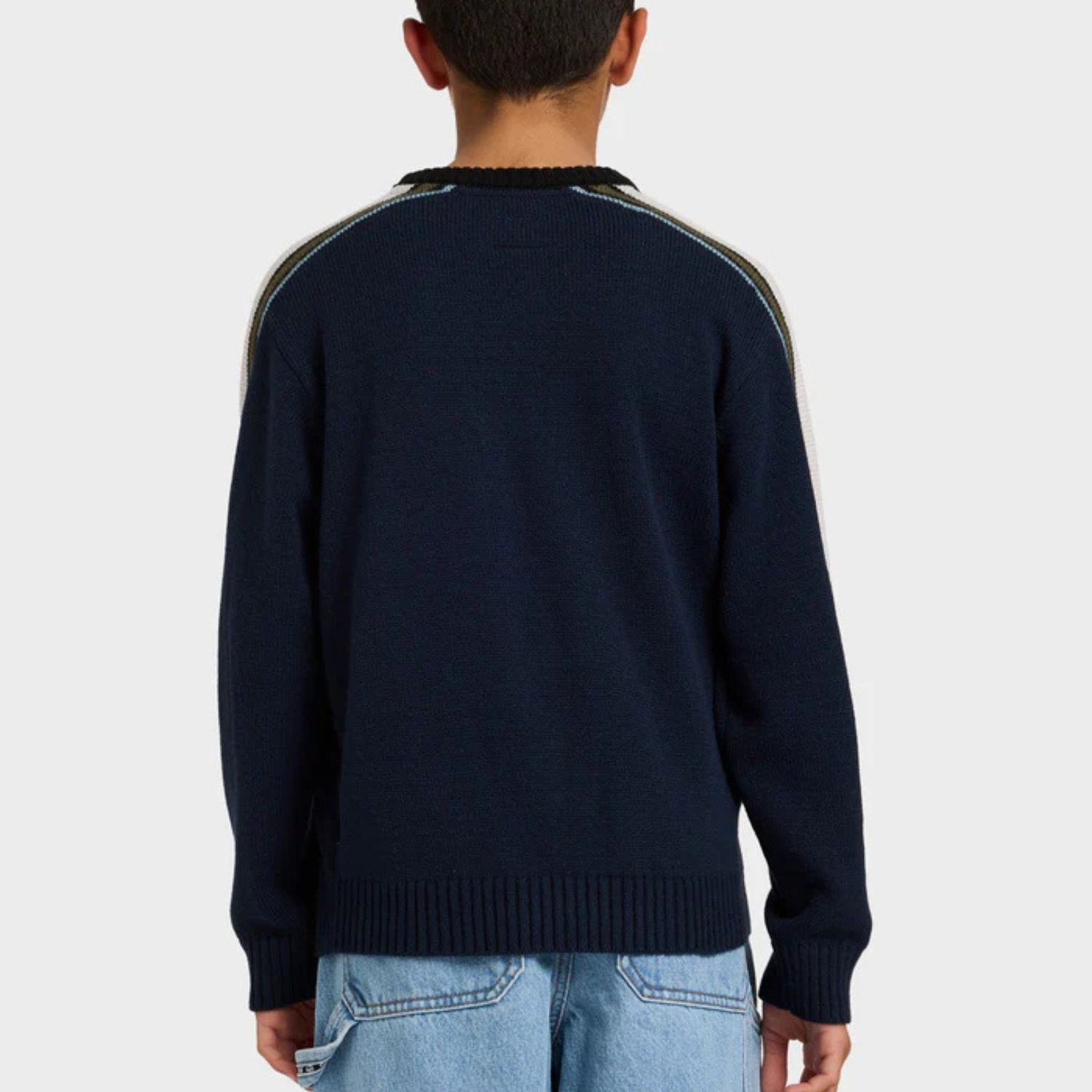BILLABONG TEEN BOYS SCRIPT KNIT SWEATER - NAVY
