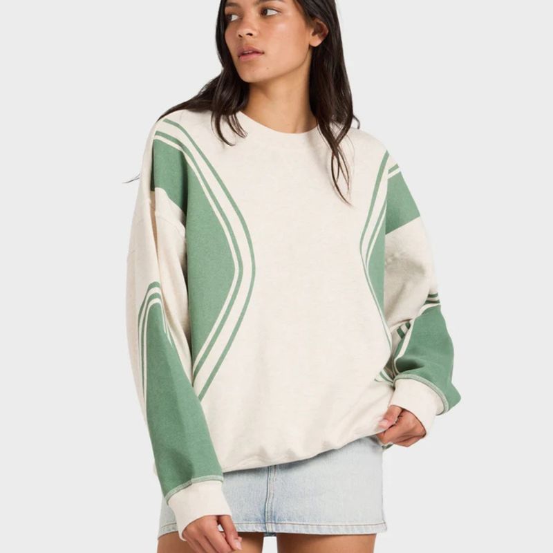 RVCA WOMENS LUCK OFF PULLOVER - VINTAGE WHITE