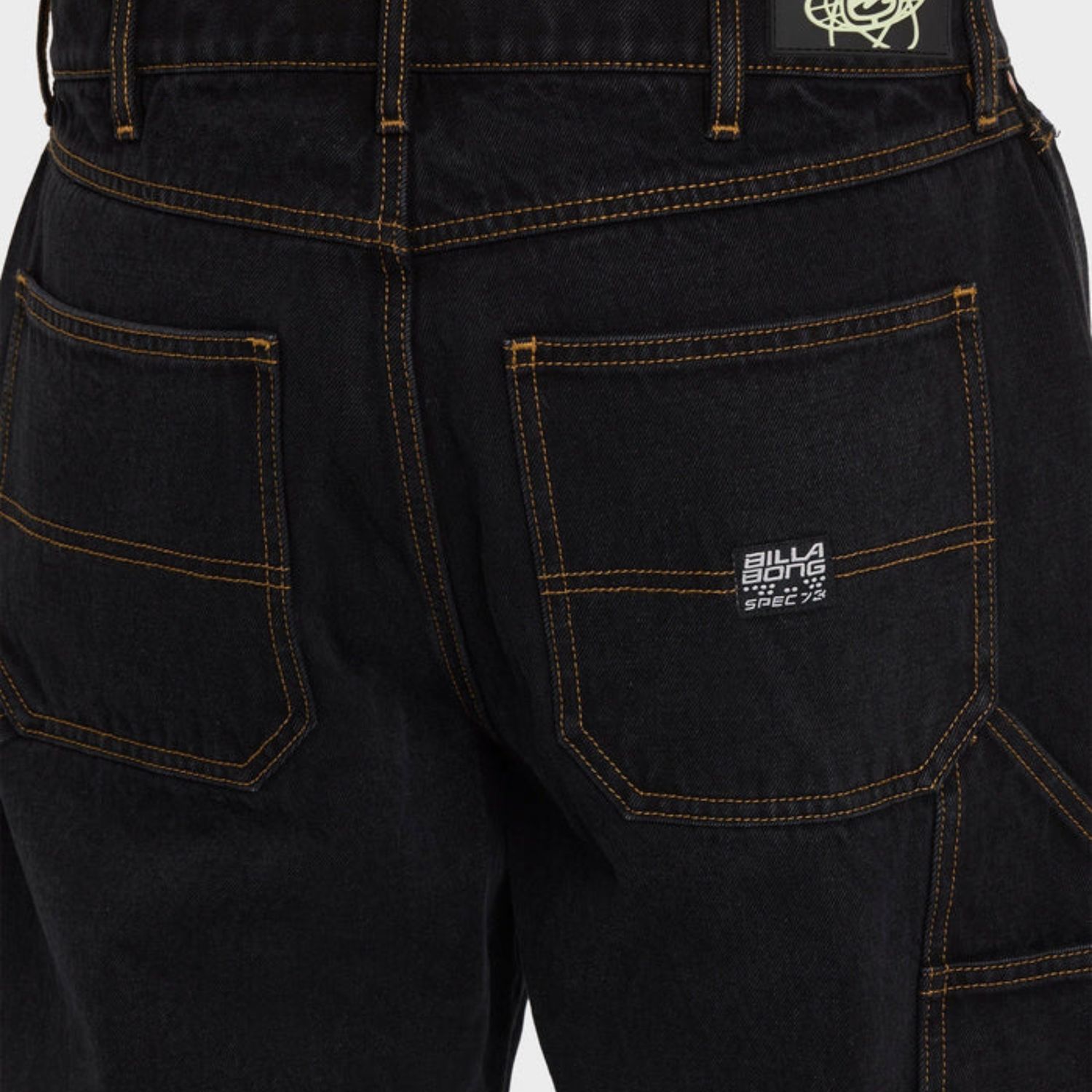 BILLABONG MENS SMOKO DENIM PANT - WASHED BLACK