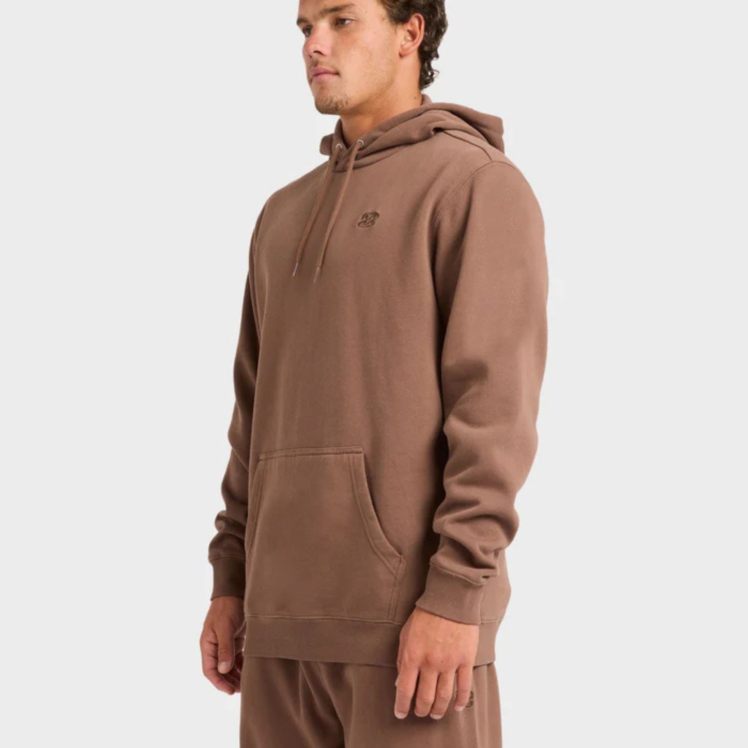 BILLABONG MENS PREMIUM WAVE WASH PULLOVER HOOD - MOCHA