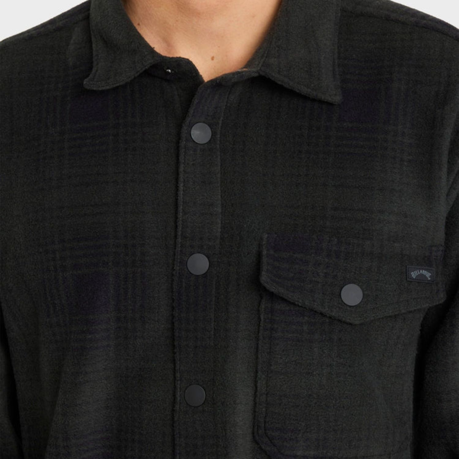 BILLABONG MENS FURNACE LS FLANNEL SHIRT - ASH BLACK