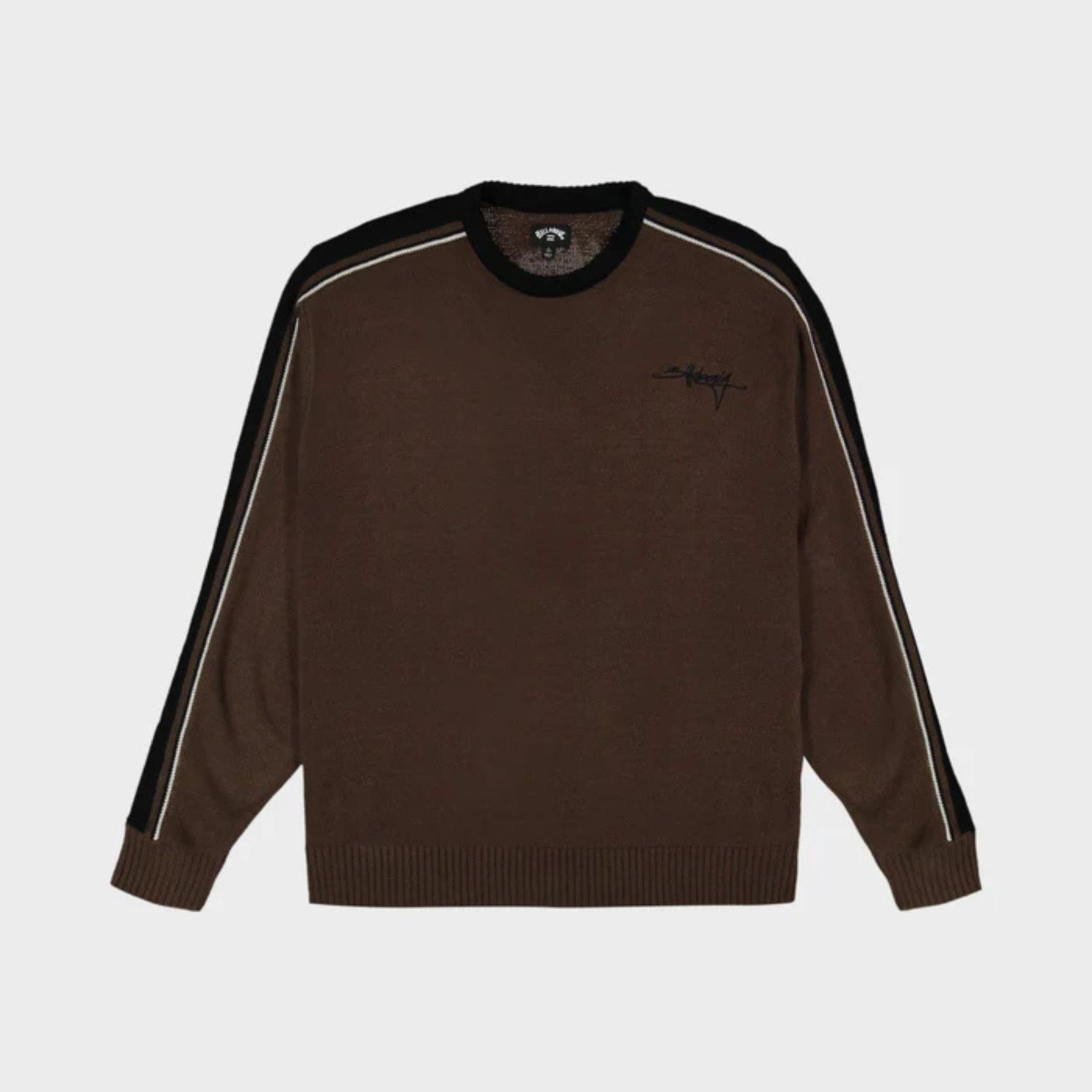 BILLABONG MENS SCRIPT KNIT SWEATER - CHOCOLATE