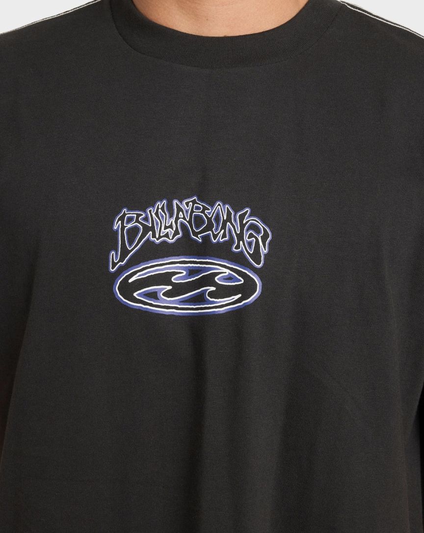 BILLABONG MENS BAD DOG OG SS TEE - BLACK VINTAGE