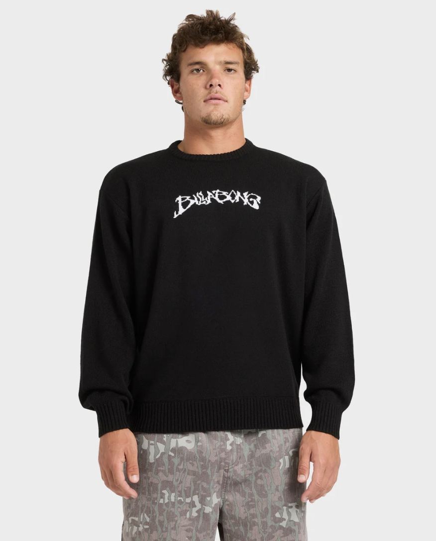 BILLABONG MENS FILTHY KNIT SWEATER - BLACK