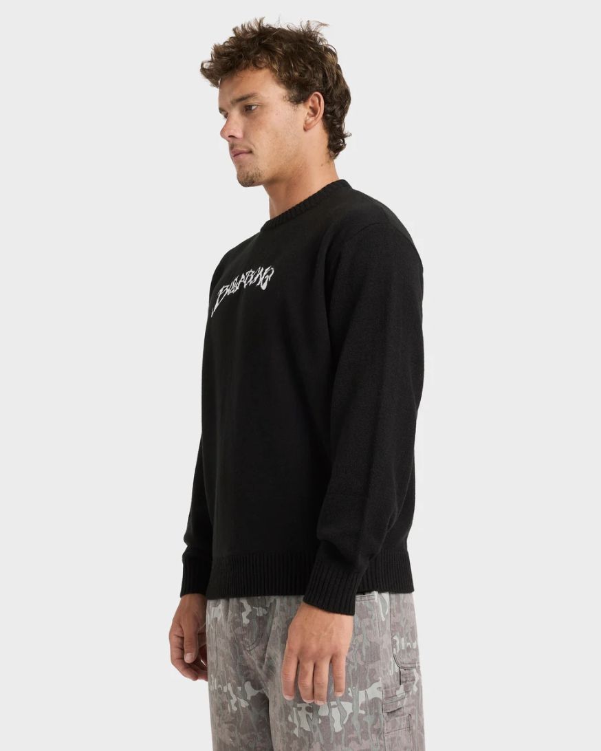 BILLABONG MENS FILTHY KNIT SWEATER - BLACK