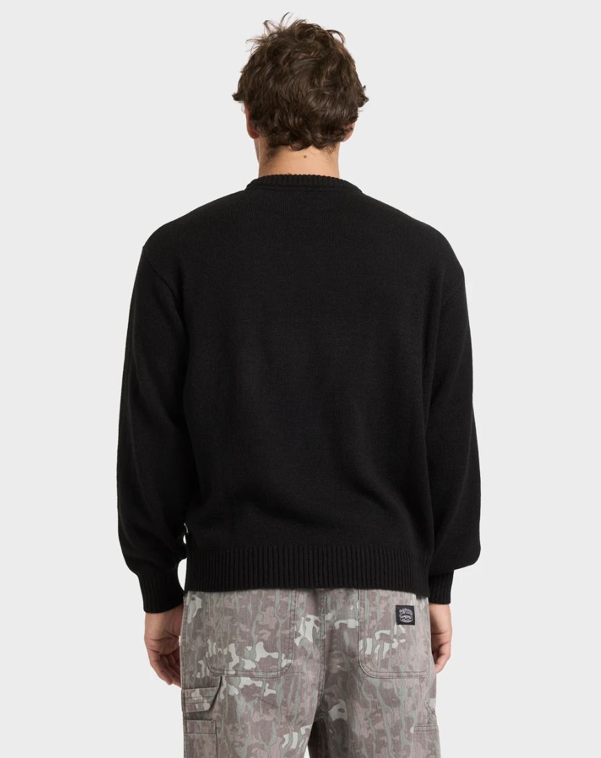 BILLABONG MENS FILTHY KNIT SWEATER - BLACK
