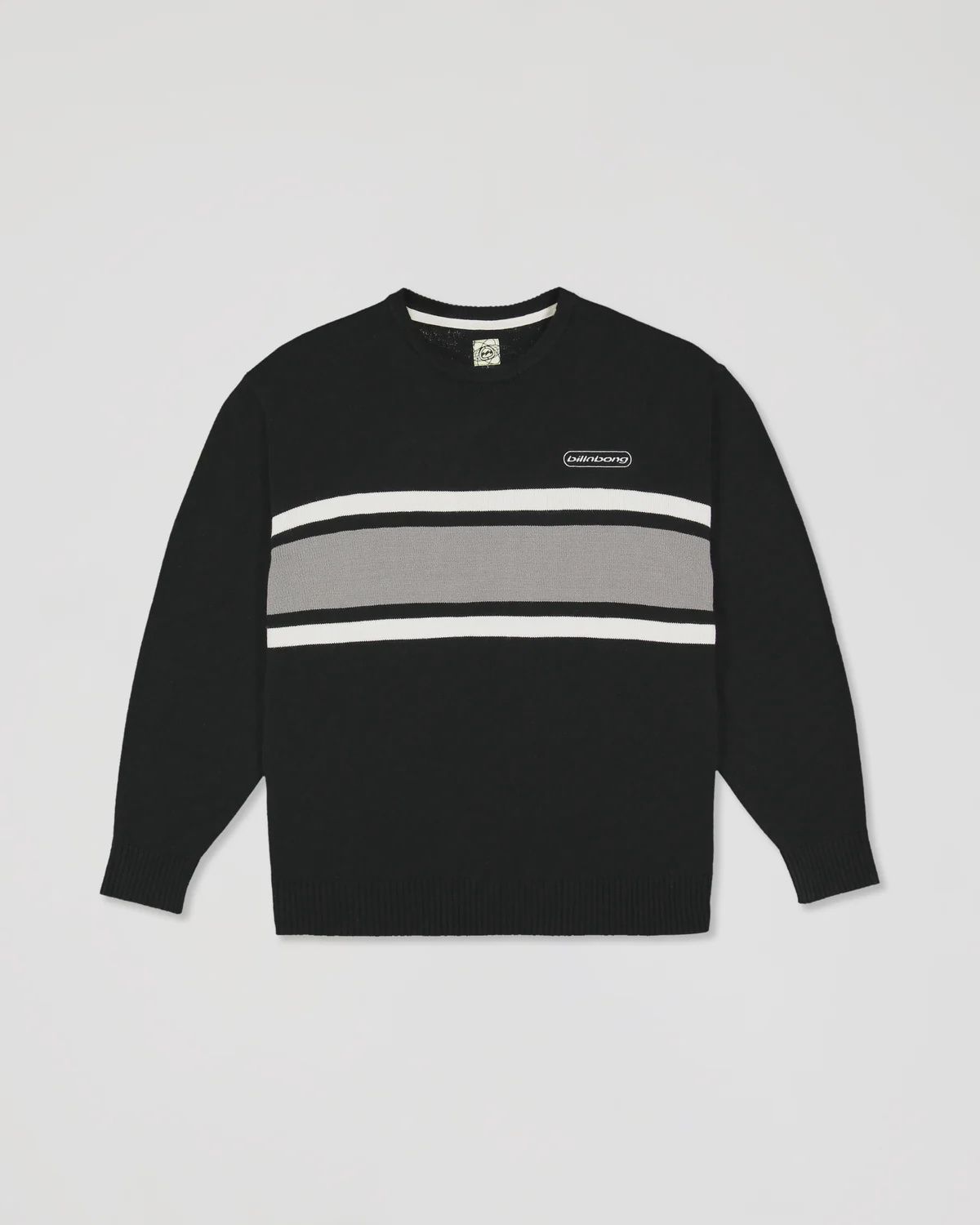 BILLABONG MENS SPEC 73 PANEL KNIT SWEATER - BLACK