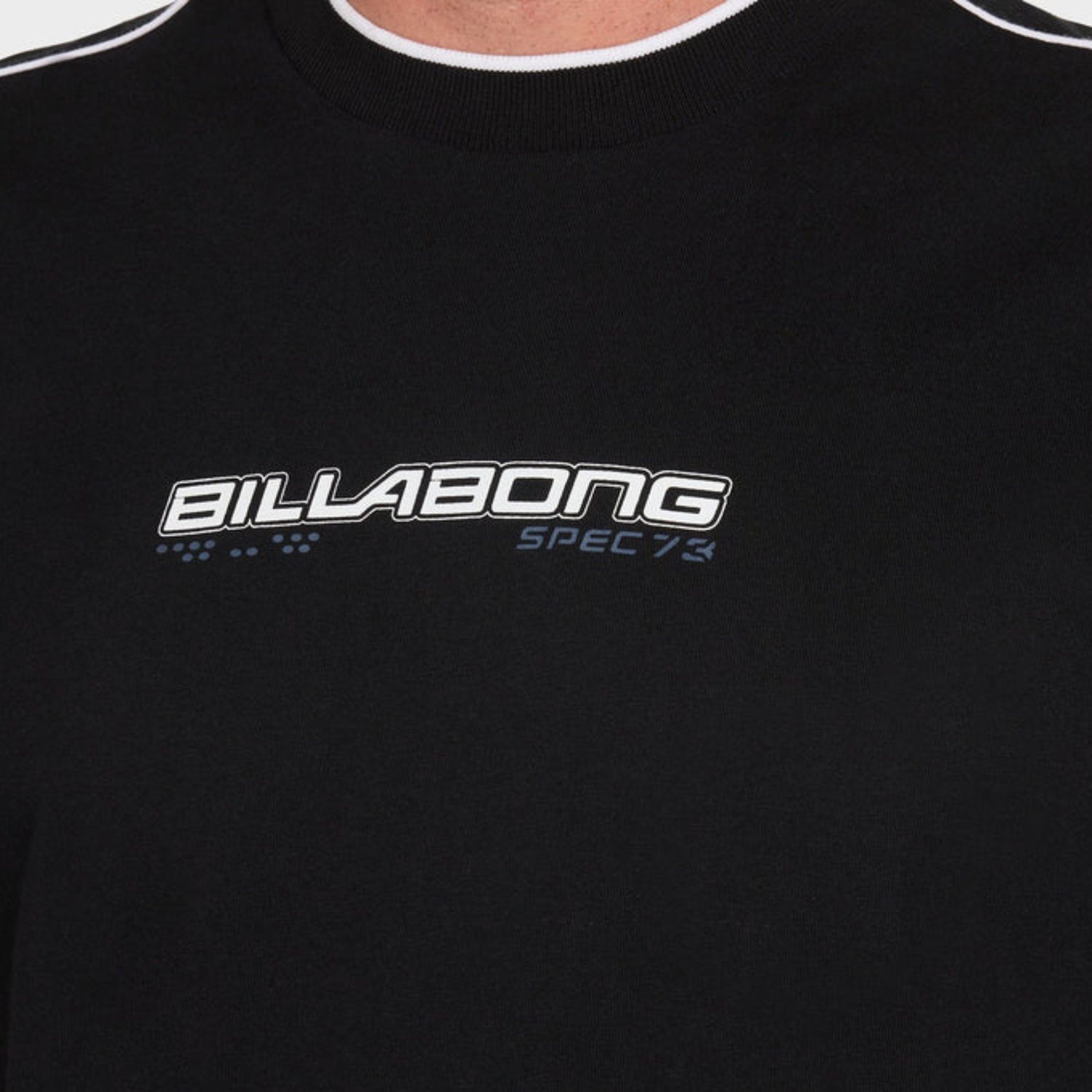BILLABONG MENS SPEC 73 PIPED SS TEE - BLACK