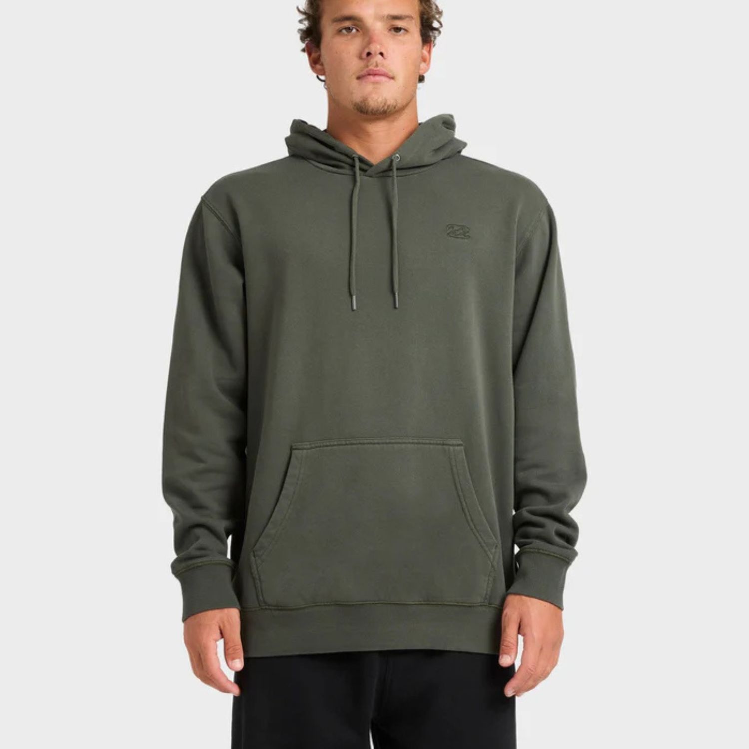 BILLABONG MENS PREMIUM WAVE WASH PULLOVER HOOD - DEEP FOREST