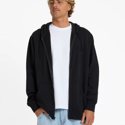 BILLABONG MENS PREMIUM WAVE WASH ZIP THRU HOOD - BLACK