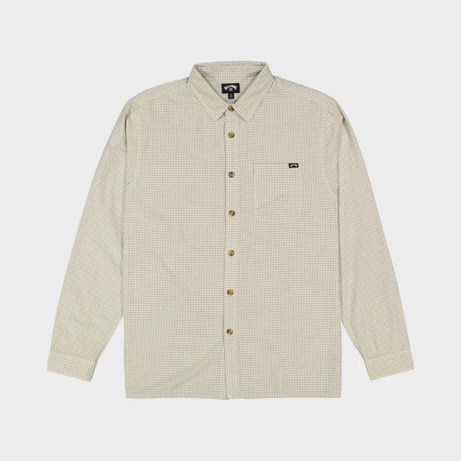 BILLABONG MENS MOGUL LS CHECK SHIRT - OATMEAL