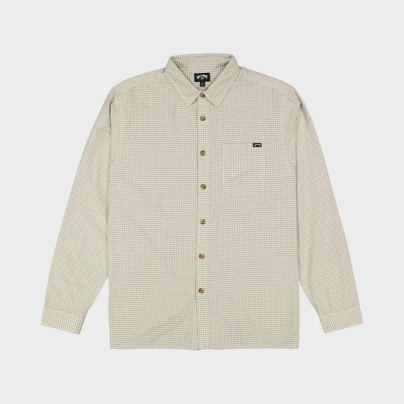 BILLABONG MENS MOGUL LS CHECK SHIRT - OATMEAL