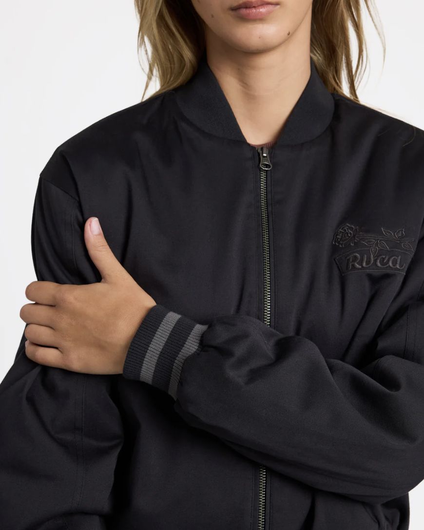 RVCA WOMENS RYAN BOMBER JACKET - BLACK