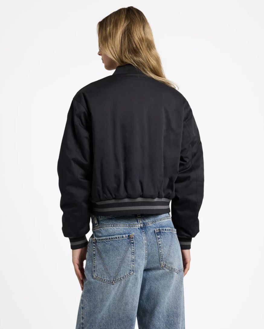 RVCA WOMENS RYAN BOMBER JACKET - BLACK