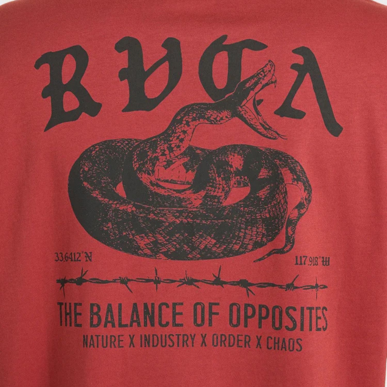 RVCA MENS VENOM BITE SS TEE - DUSTY RED