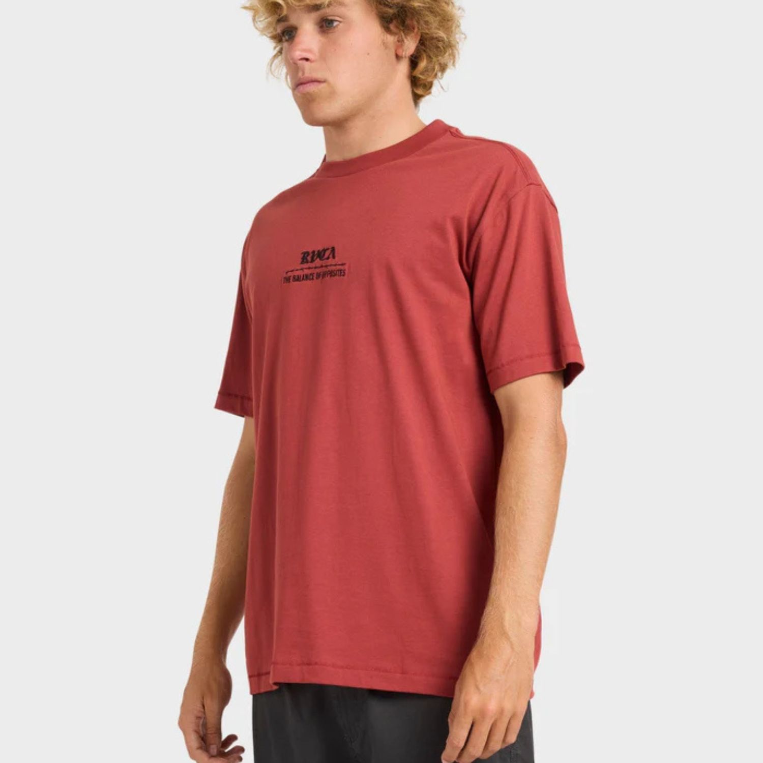 RVCA MENS VENOM BITE SS TEE - DUSTY RED