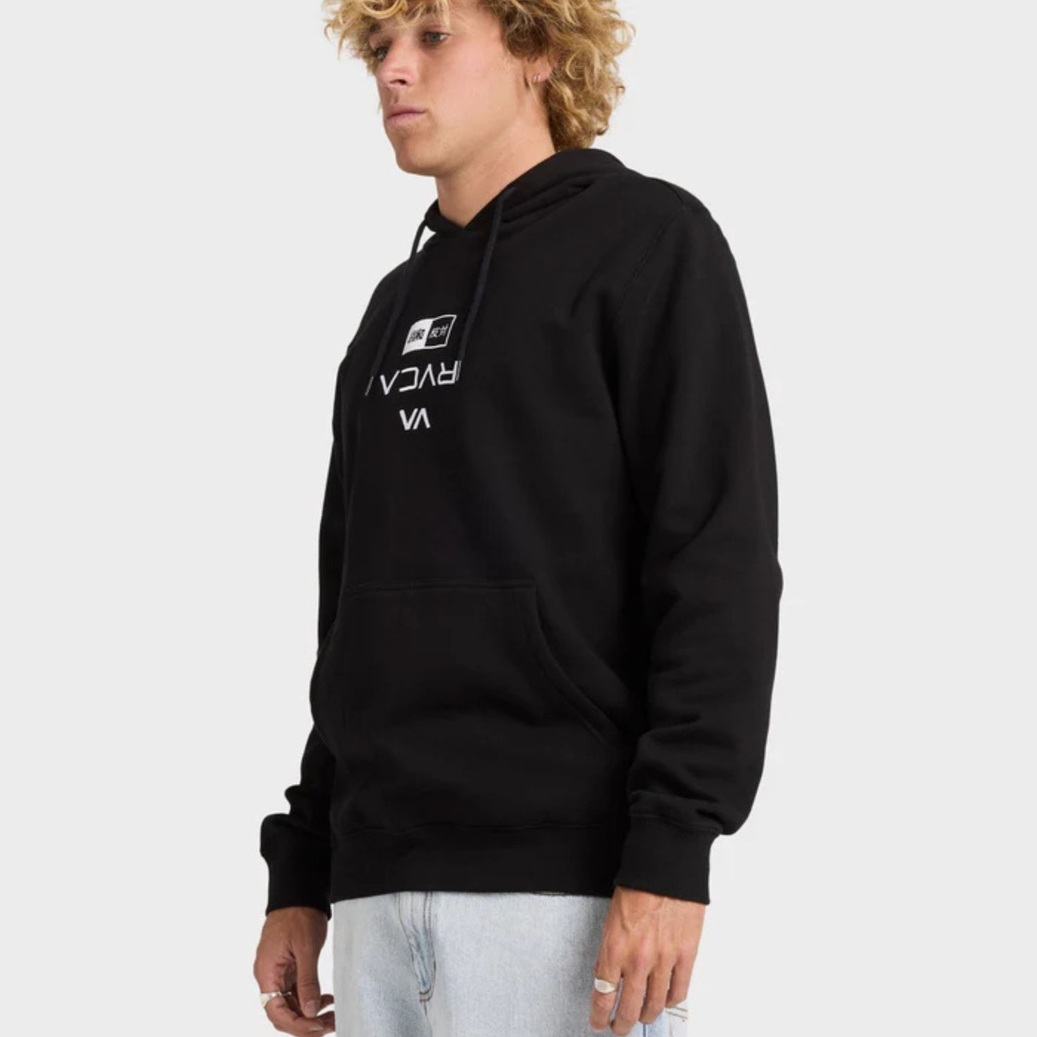 RVCA MENS RVCA CREDITS HOODIE- RVCA BLACK