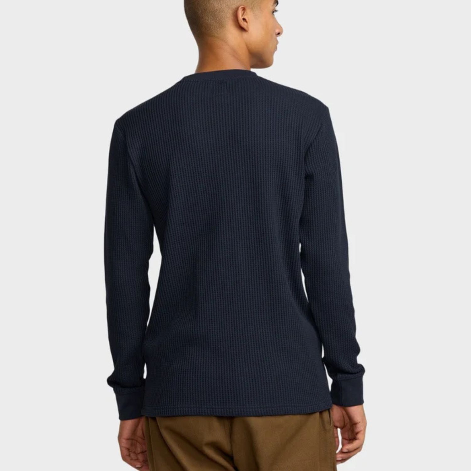 RVCA MENS DAYSHIFT THERMAL LS TOP - MOODY BLUE