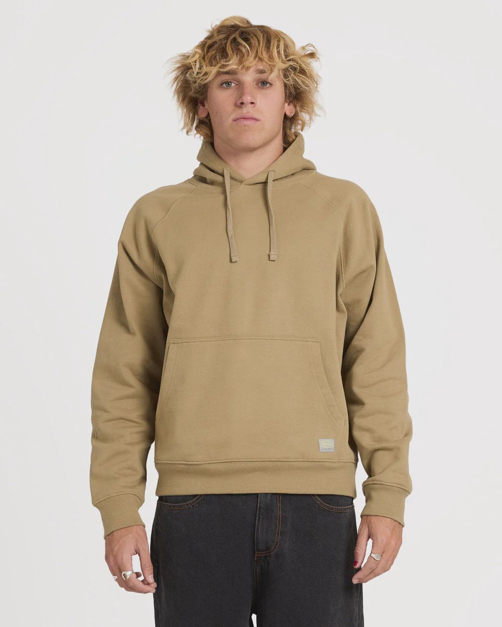 RVCA MENS DAYSHIFT HOODIE - COVERT GREEN