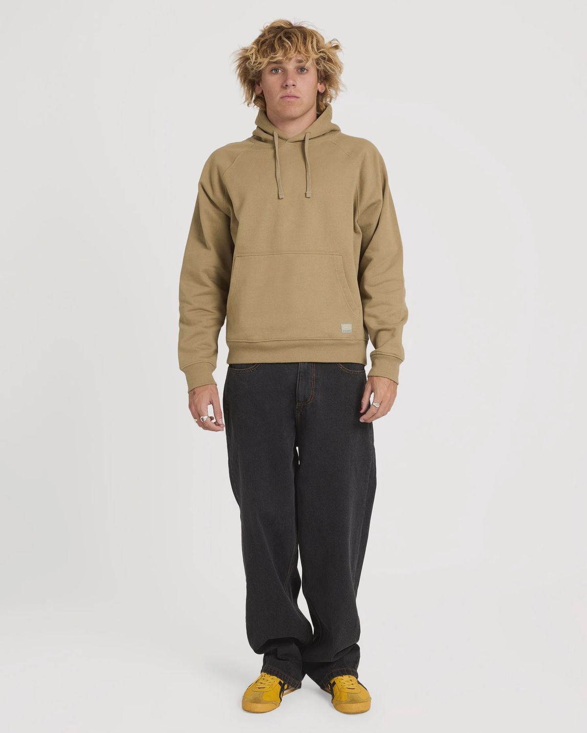 RVCA MENS DAYSHIFT HOODIE - COVERT GREEN