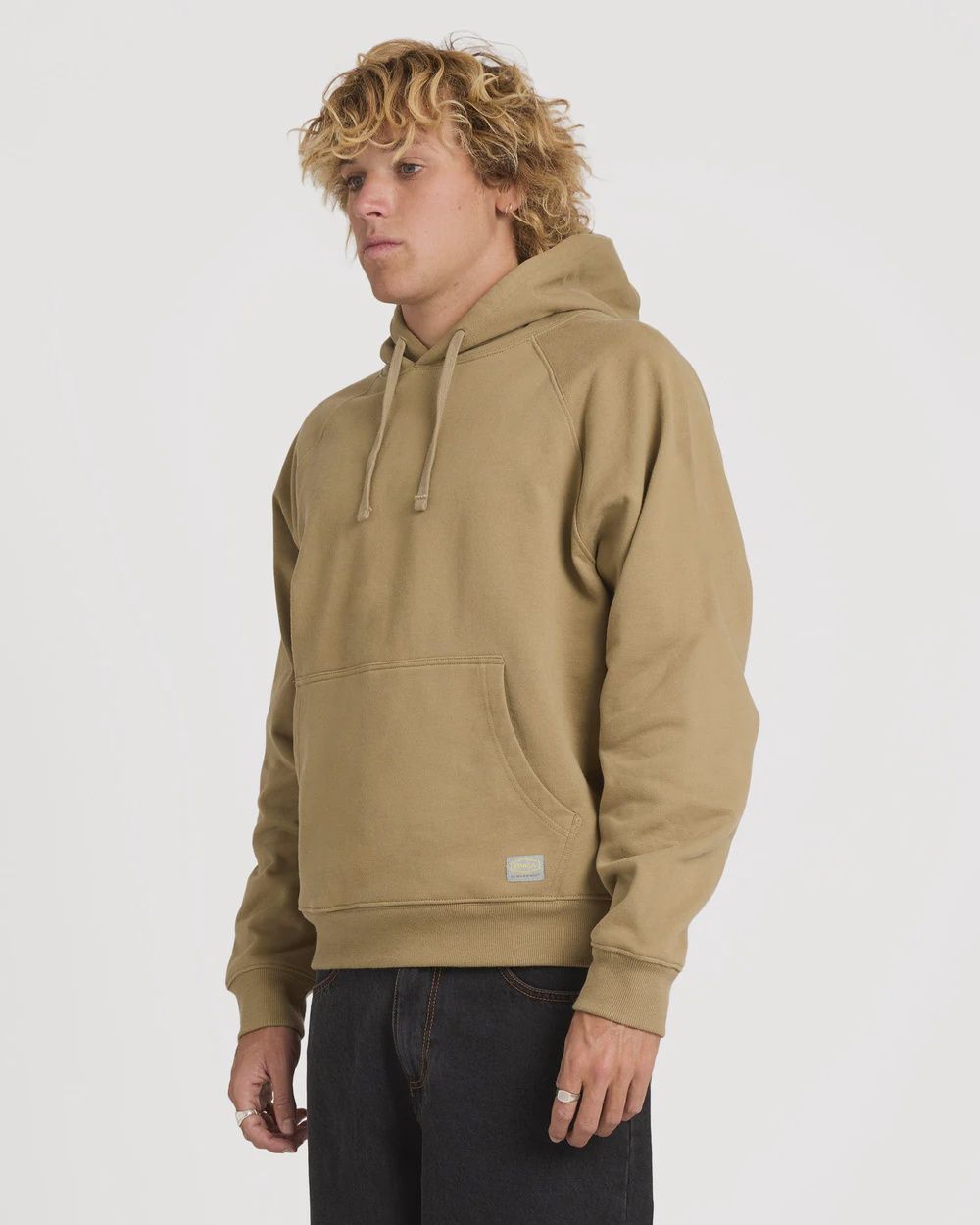 RVCA MENS DAYSHIFT HOODIE - COVERT GREEN