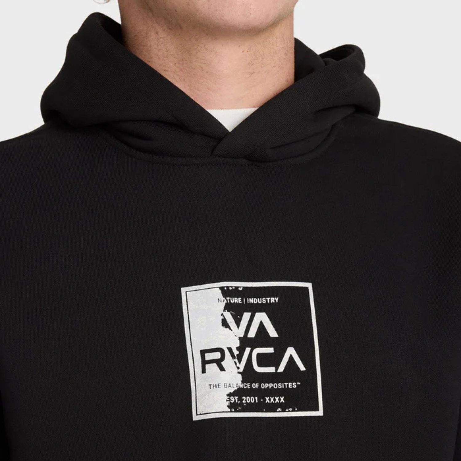 RVCA MENS VA TORN HOOD - RVCA BLACK