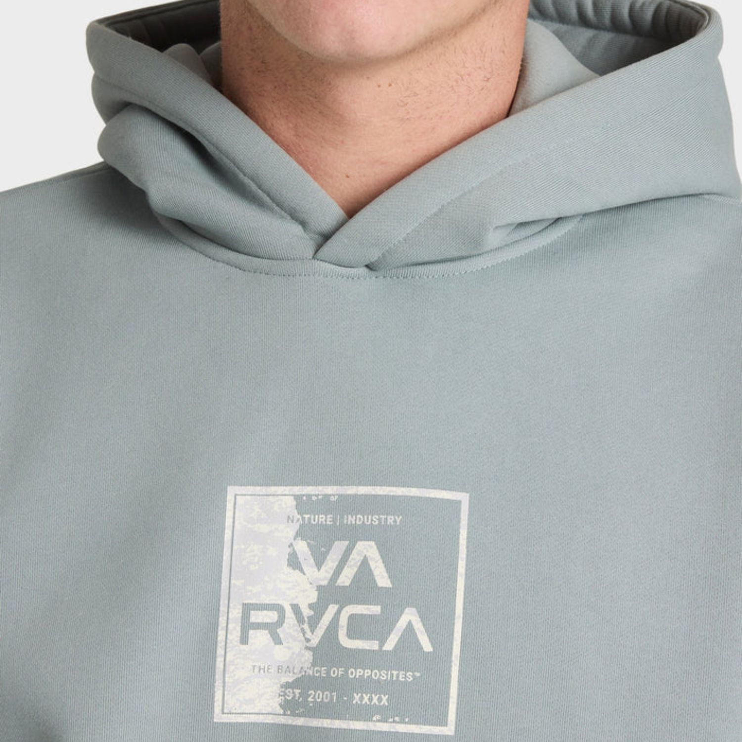 RVCA MENS VA TORN HOOD - LEAD
