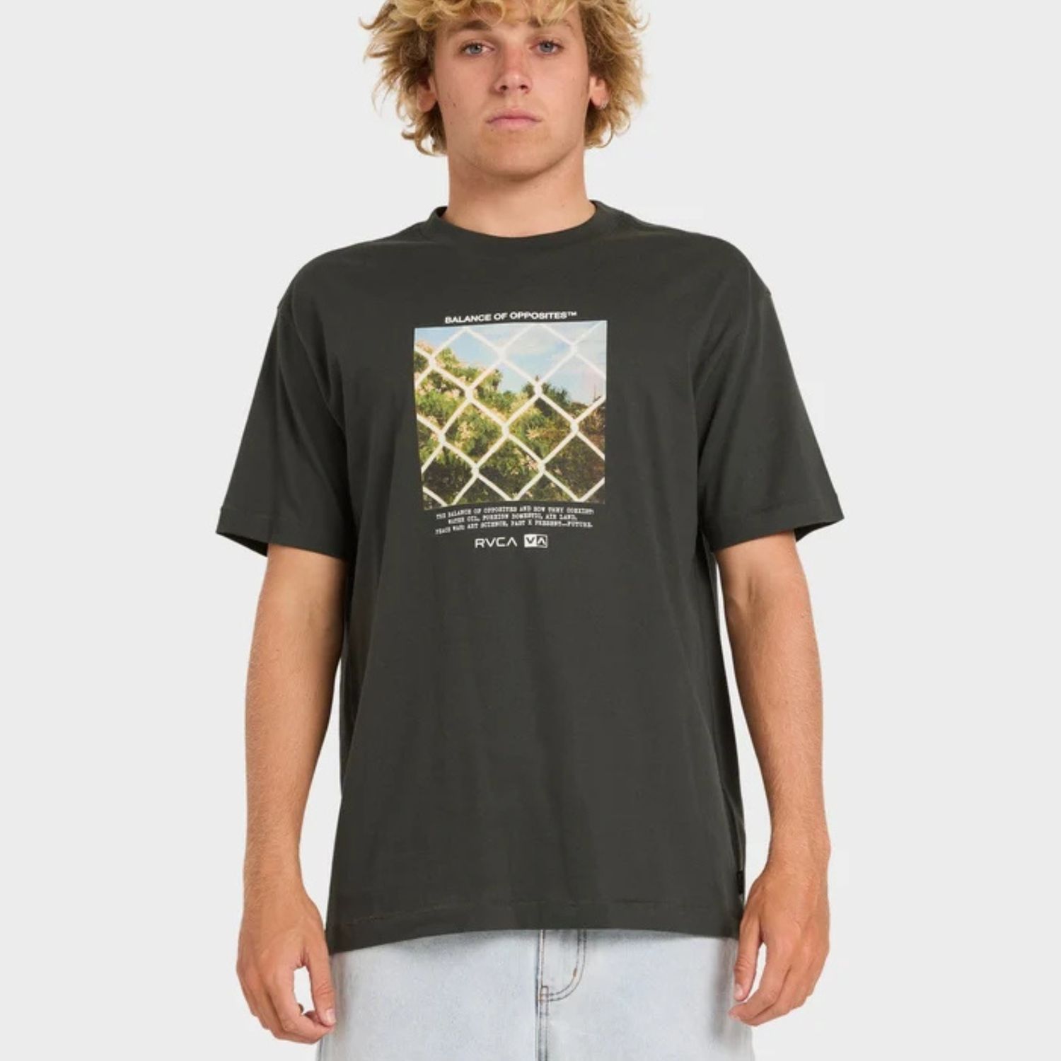 RVCA MENS THRU VIEW SS TEE - PIRATE BLACK