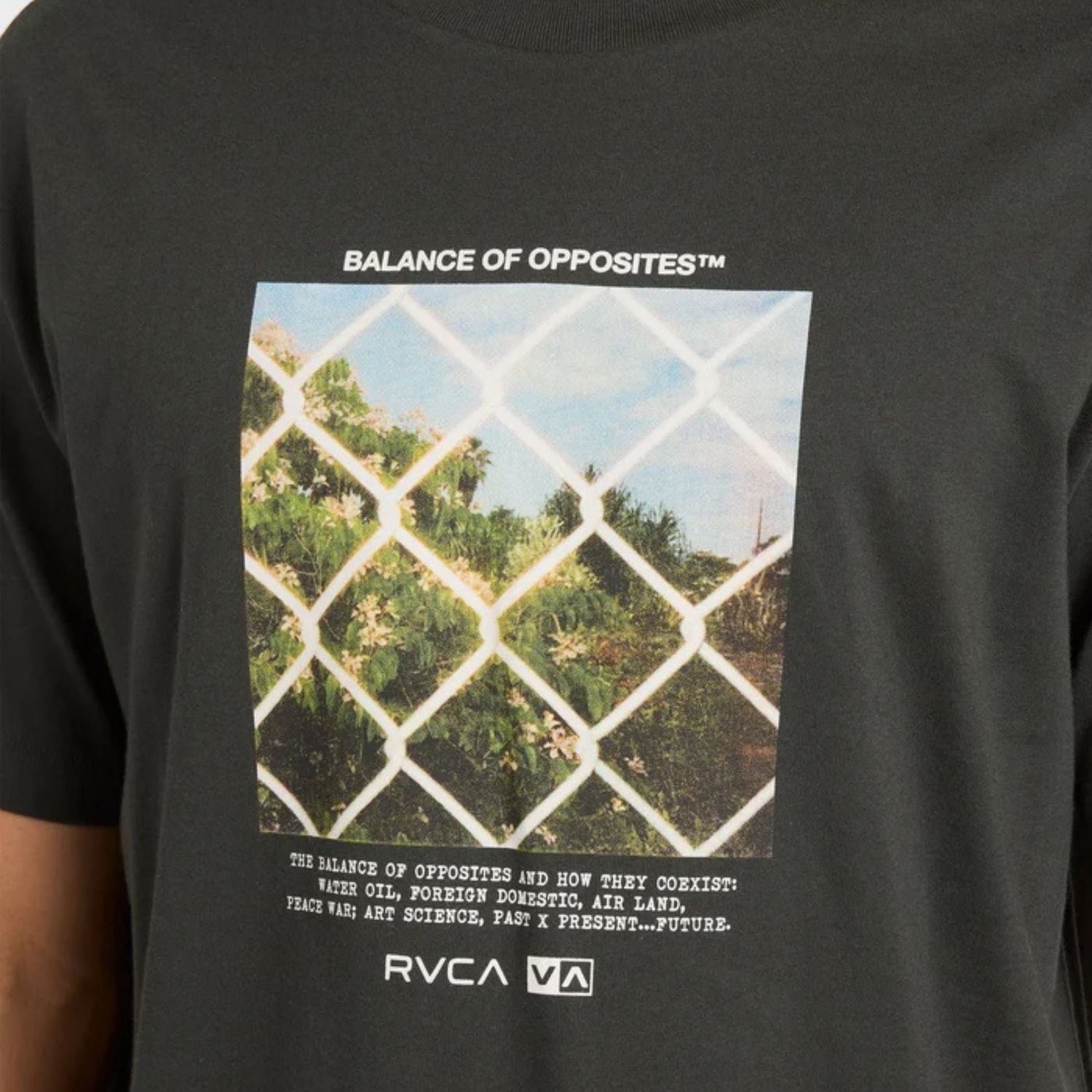 RVCA MENS THRU VIEW SS TEE - PIRATE BLACK