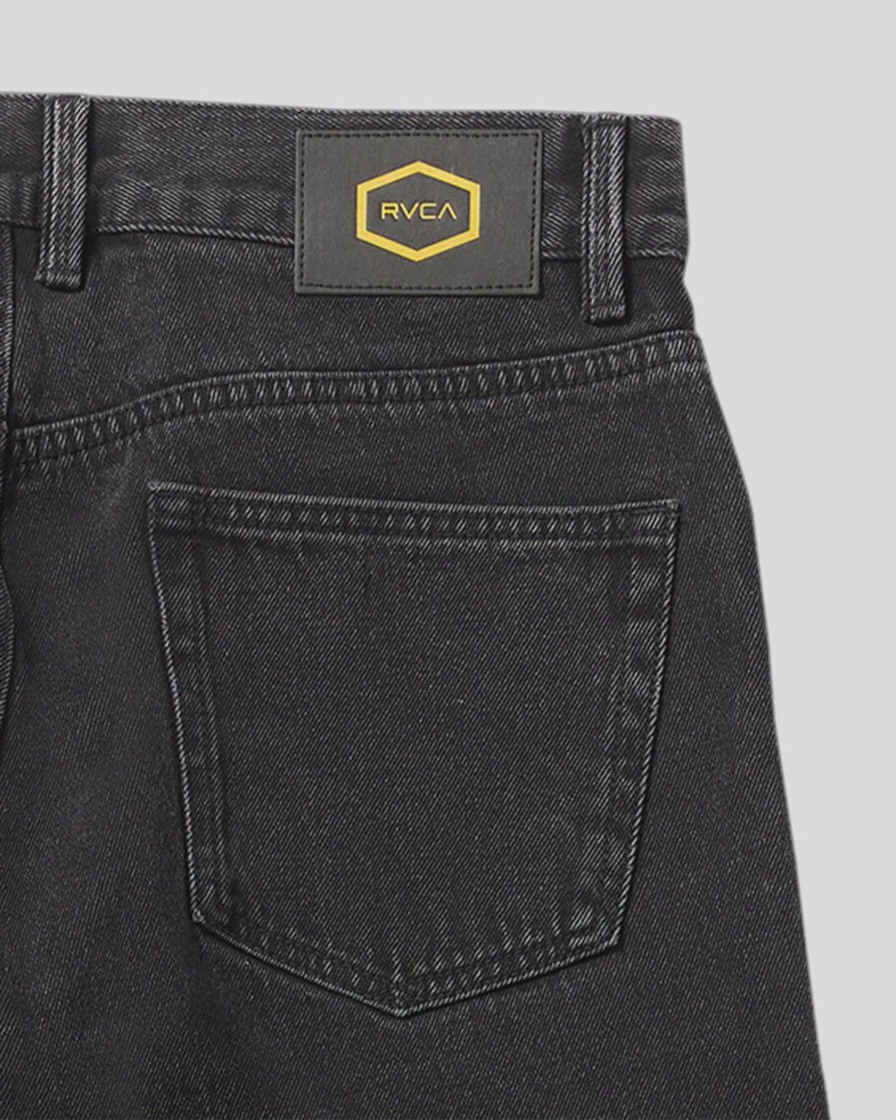 RVCA MENS AMERICANA DAYSHIFT DENIM JEAN - BLACK RINSE