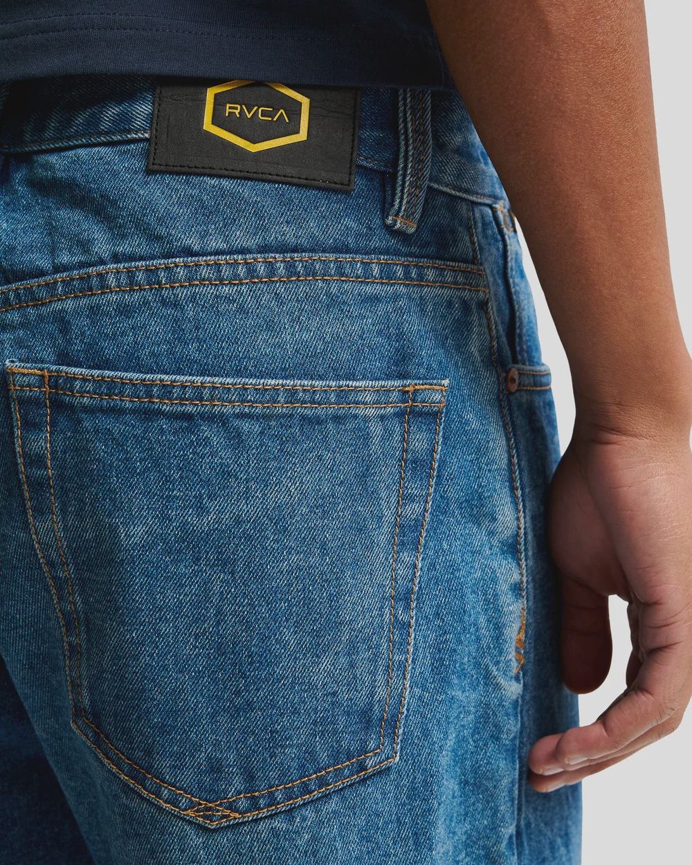 RVCA MENS AMERICANA DAYSHIFT DENIM JEAN - BLUE COLLAR