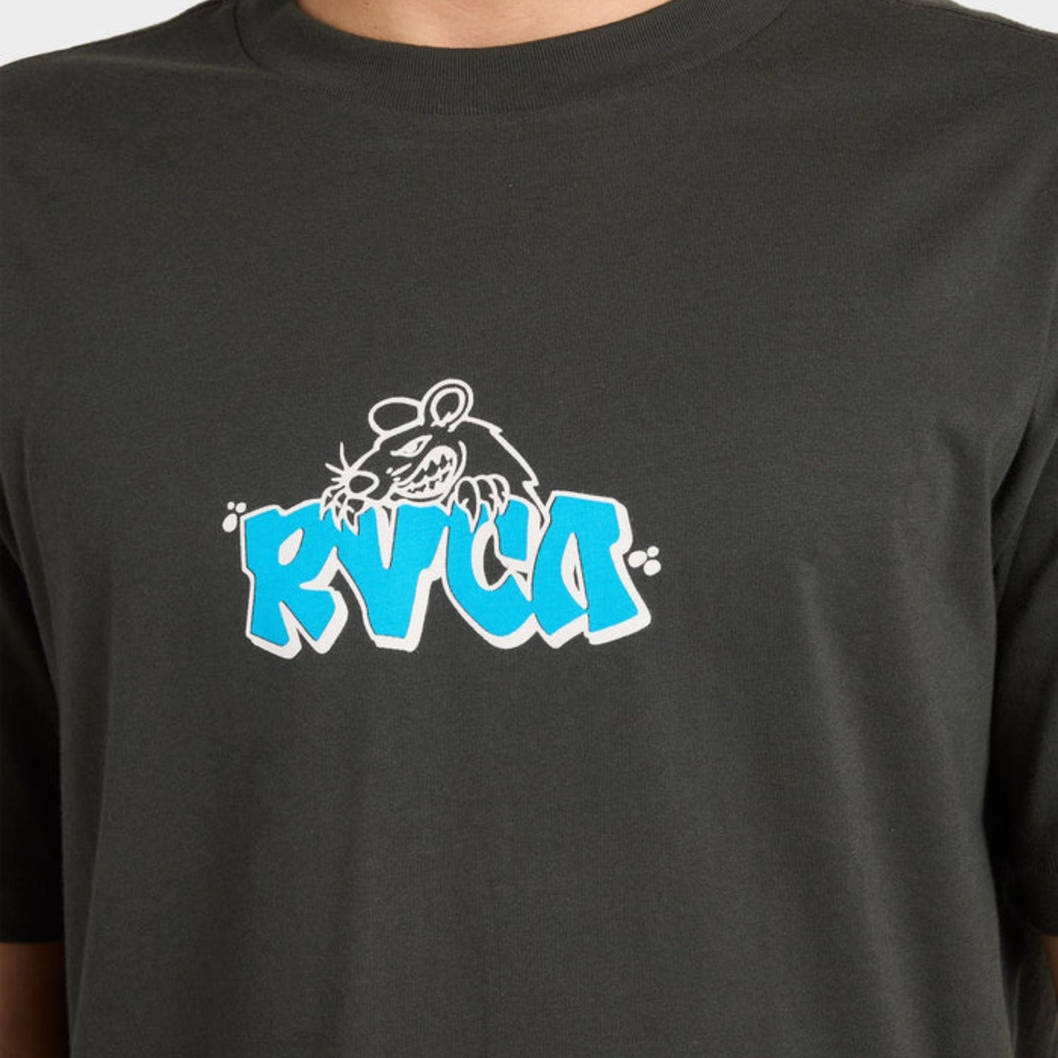 RVCA MENS RATNEST SS TEE - PIRATE BLACK