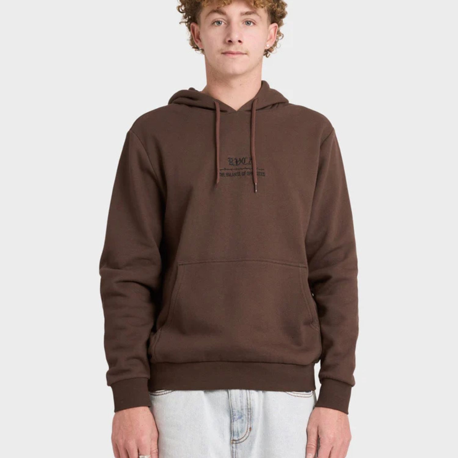 RVCA MENS VENOM BITE HOODIE - MOCHA