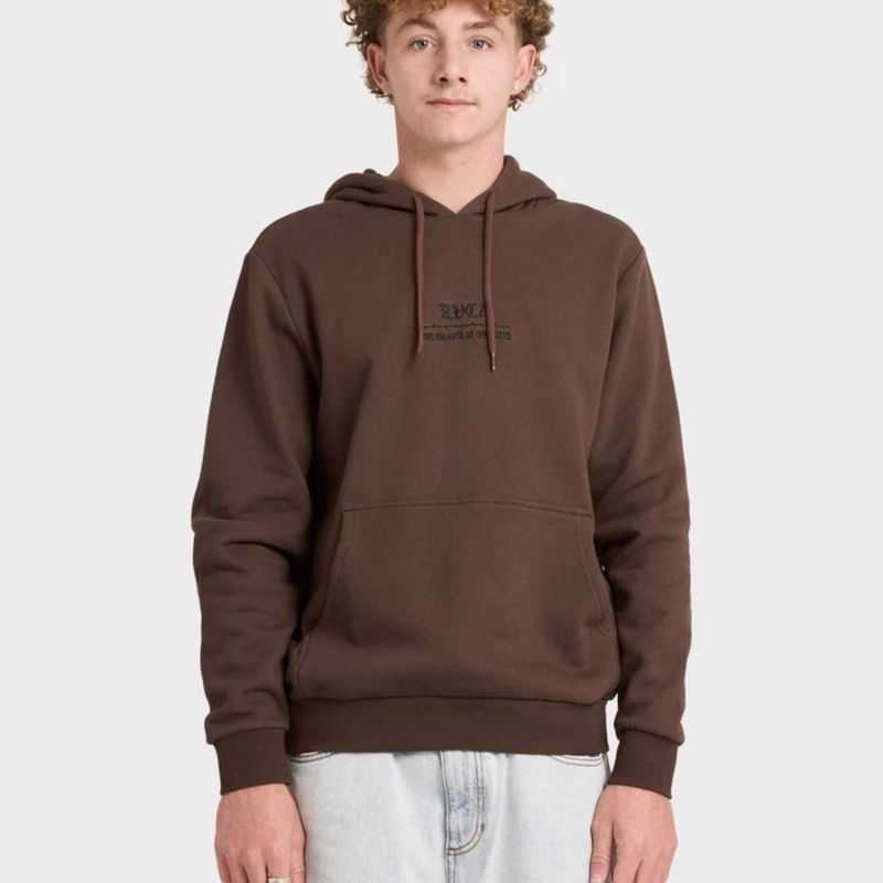 RVCA MENS VENOM BITE HOODIE - MOCHA