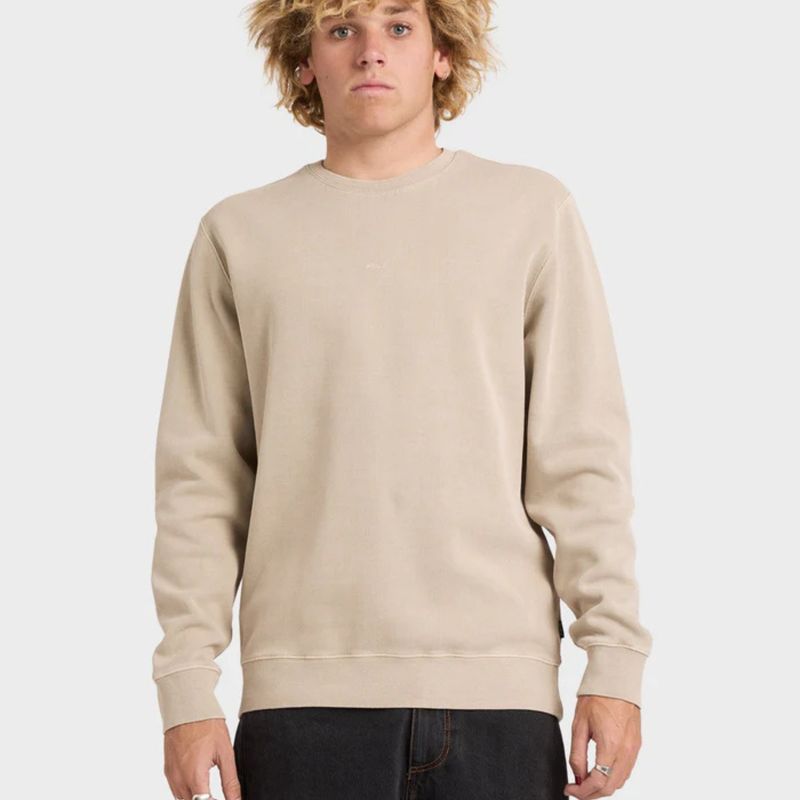 RVCA MENS LITTLE RVCA CREW - LIGHT KHAKI