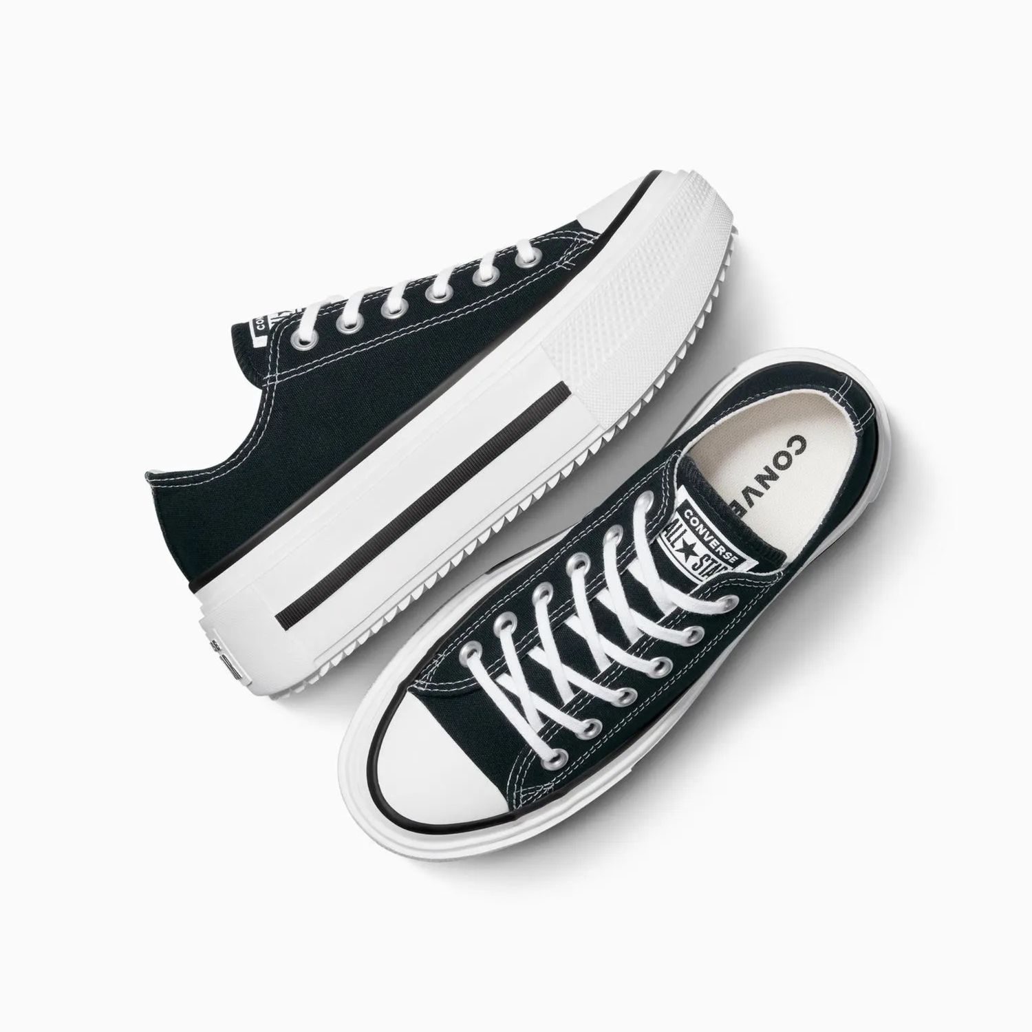 CONVERSE UNISEX CT LIFT DOUBLE STACK LOW - BLACK/WHITE/BLACK