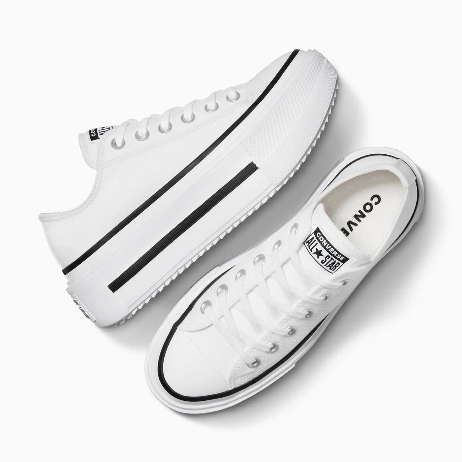 CONVERSE UNISEX CT LIFT DOUBLE STACK LOW - WHITE/BLACK/WHITE