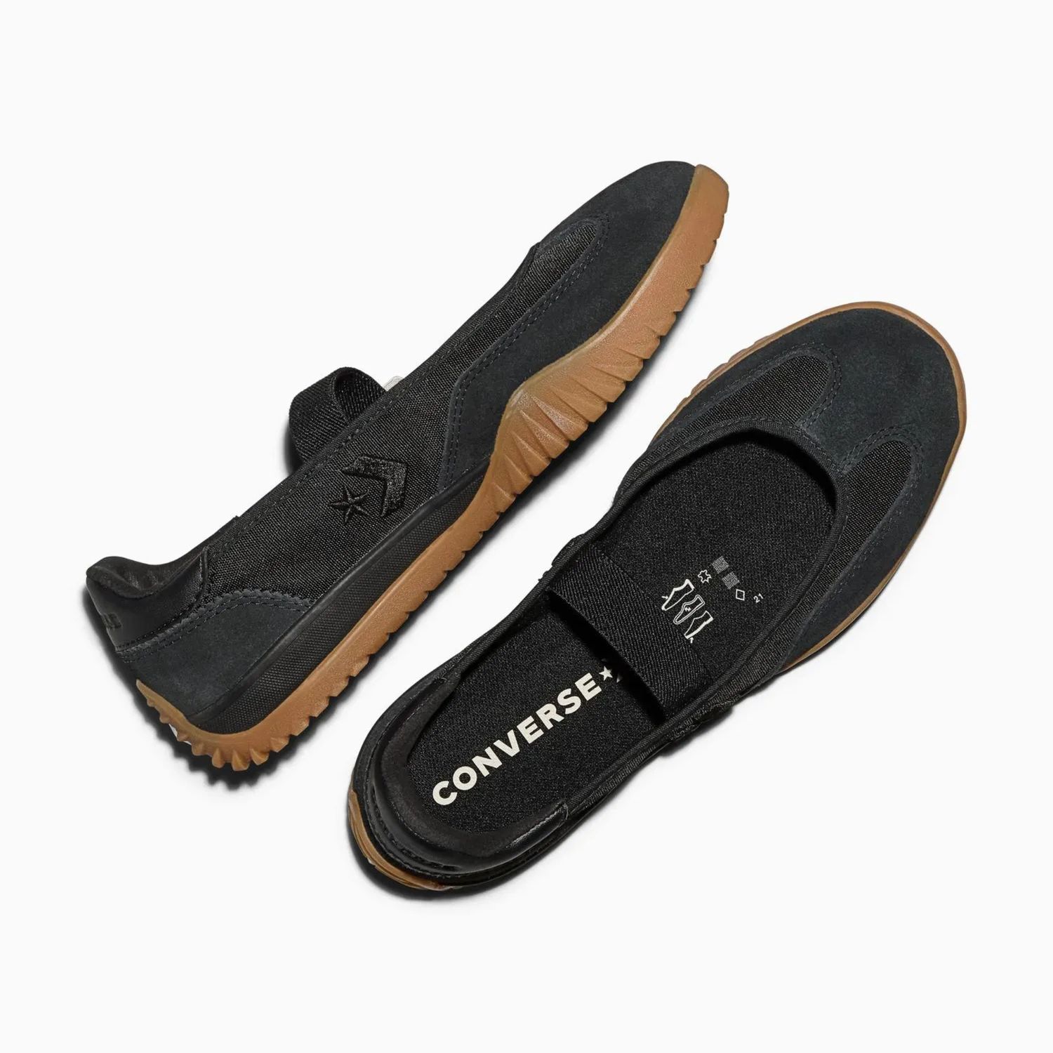 CONVERSE UNISEX RUN STAR TRAINER BALLET FLAT - BLACK/BLACK/GUM