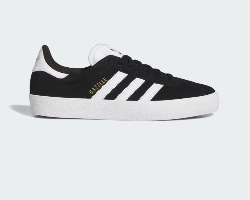 ADIDAS UNISEX GAZELLE ADV - CORE BLACK / FTWWHT / GOLD METALLIC