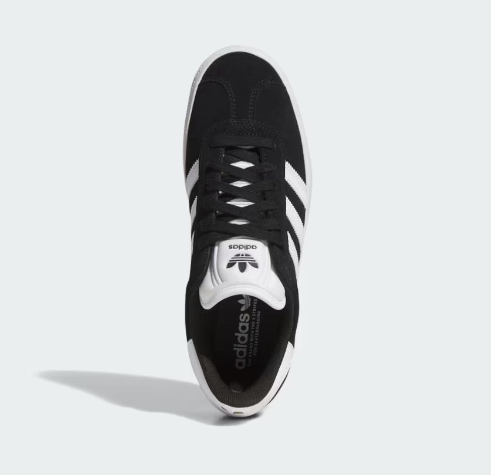 ADIDAS UNISEX GAZELLE ADV - CORE BLACK / FTWWHT / GOLD METALLIC