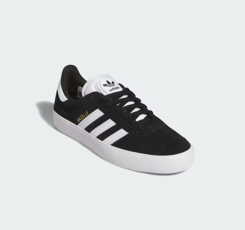 ADIDAS UNISEX GAZELLE ADV - CORE BLACK / FTWWHT / GOLD METALLIC