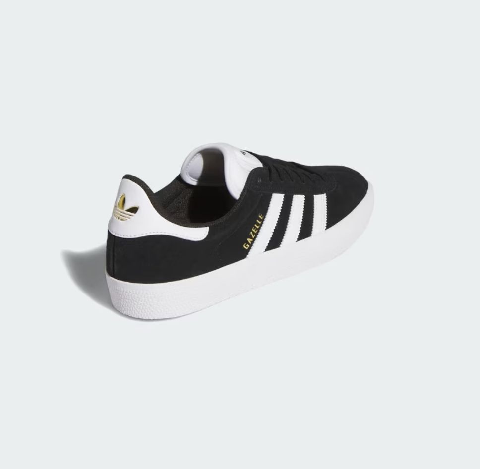 ADIDAS UNISEX GAZELLE ADV - CORE BLACK / FTWWHT / GOLD METALLIC