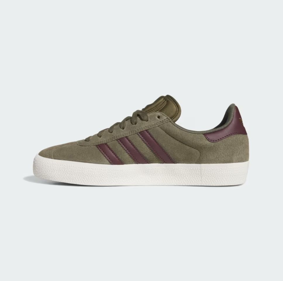 ADIDAS UNISEX GAZELLE ADV - OLIVE STRATA / MAROON / CHALK WHITE
