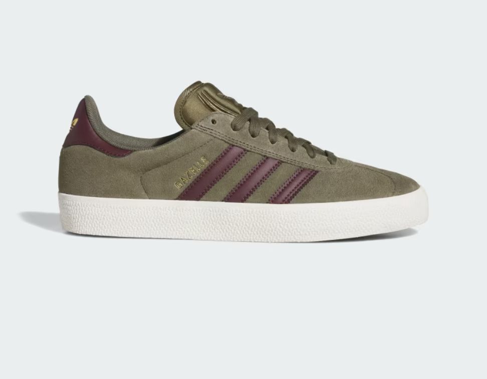 ADIDAS UNISEX GAZELLE ADV - OLIVE STRATA / MAROON / CHALK WHITE