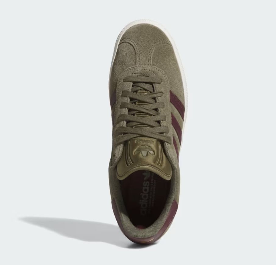 ADIDAS UNISEX GAZELLE ADV - OLIVE STRATA / MAROON / CHALK WHITE