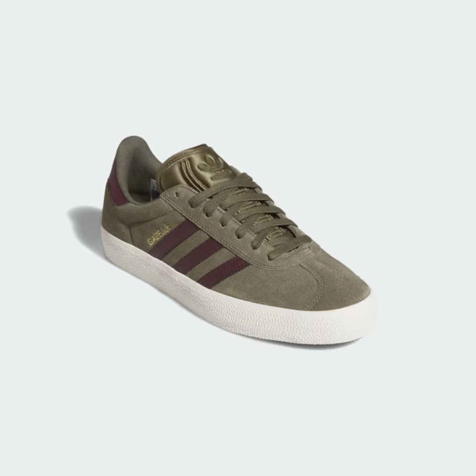 ADIDAS UNISEX GAZELLE ADV - OLIVE STRATA / MAROON / CHALK WHITE