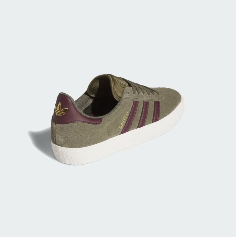 ADIDAS UNISEX GAZELLE ADV - OLIVE STRATA / MAROON / CHALK WHITE