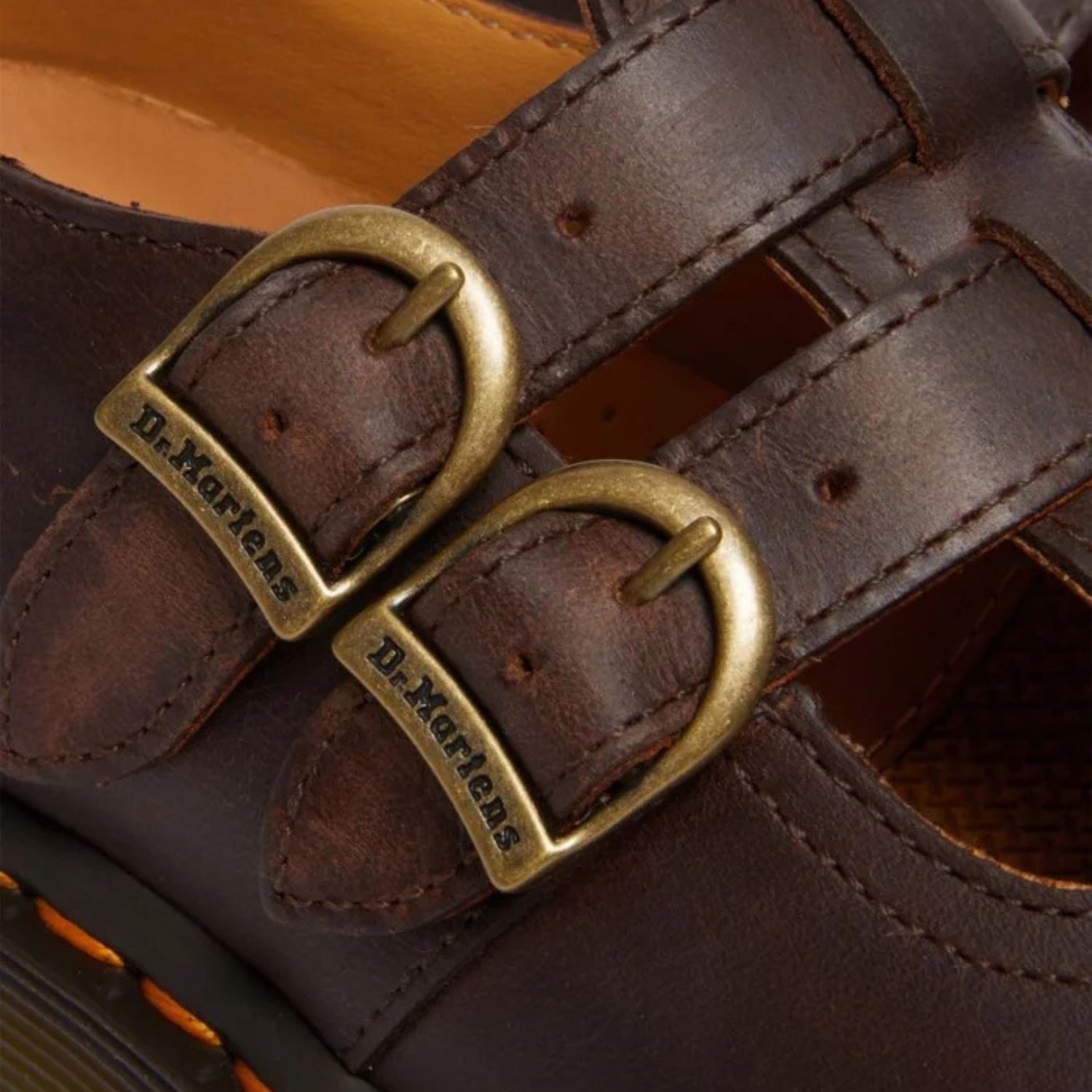 DR MARTENS 8065 MARY JANE -  DARK BROWN CRAZY HORSE