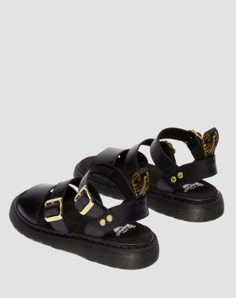 DR MARTENS GRYPHON STRAP SANDAL - BLACK ATLAS
